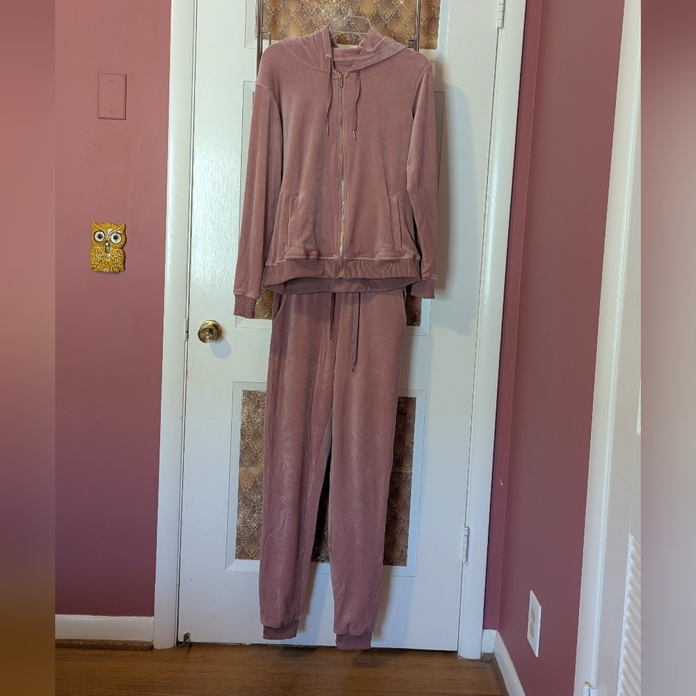 Pink Velour Tracksuit
